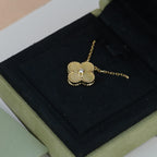Loco CLOVER 15MM DIAMOND GOLD MOTHER OF PEARL NECKLACE