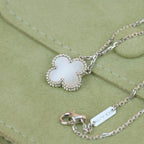 Loco CLOVER  15MM WHITE MOTHER-OF-PEARL SILVER