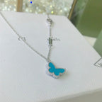 Loco BUTTERFLY TURQUOISE BUTTERFLY BRACELET SILVER