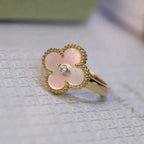 Loco CLOVER PINK MOP RING GOLD DIAMOND