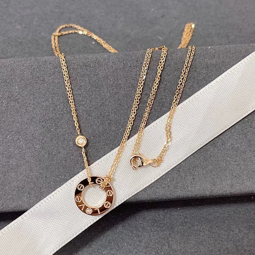Loco LOVE NECKLACE 16MM 2 DIAMONDS