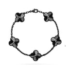 [Loco ]New CLOVER 5 MOTIF BLACK BRACELET