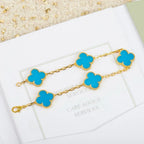 [Loco ]New  CLOVER 5 MOTIF TURQUOISE BRACELET COLLECTION