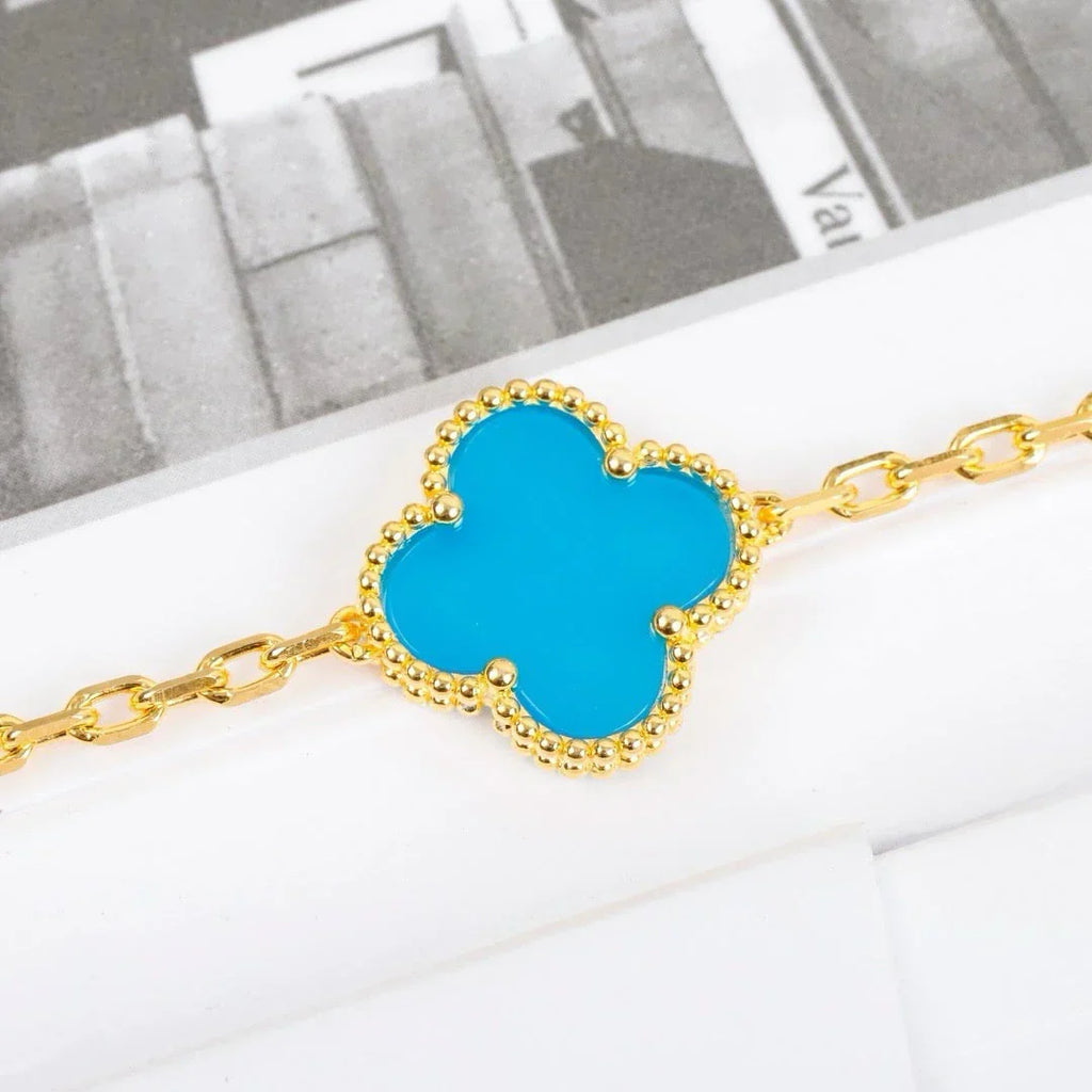 [Loco ]New  CLOVER 5 MOTIF TURQUOISE BRACELET COLLECTION