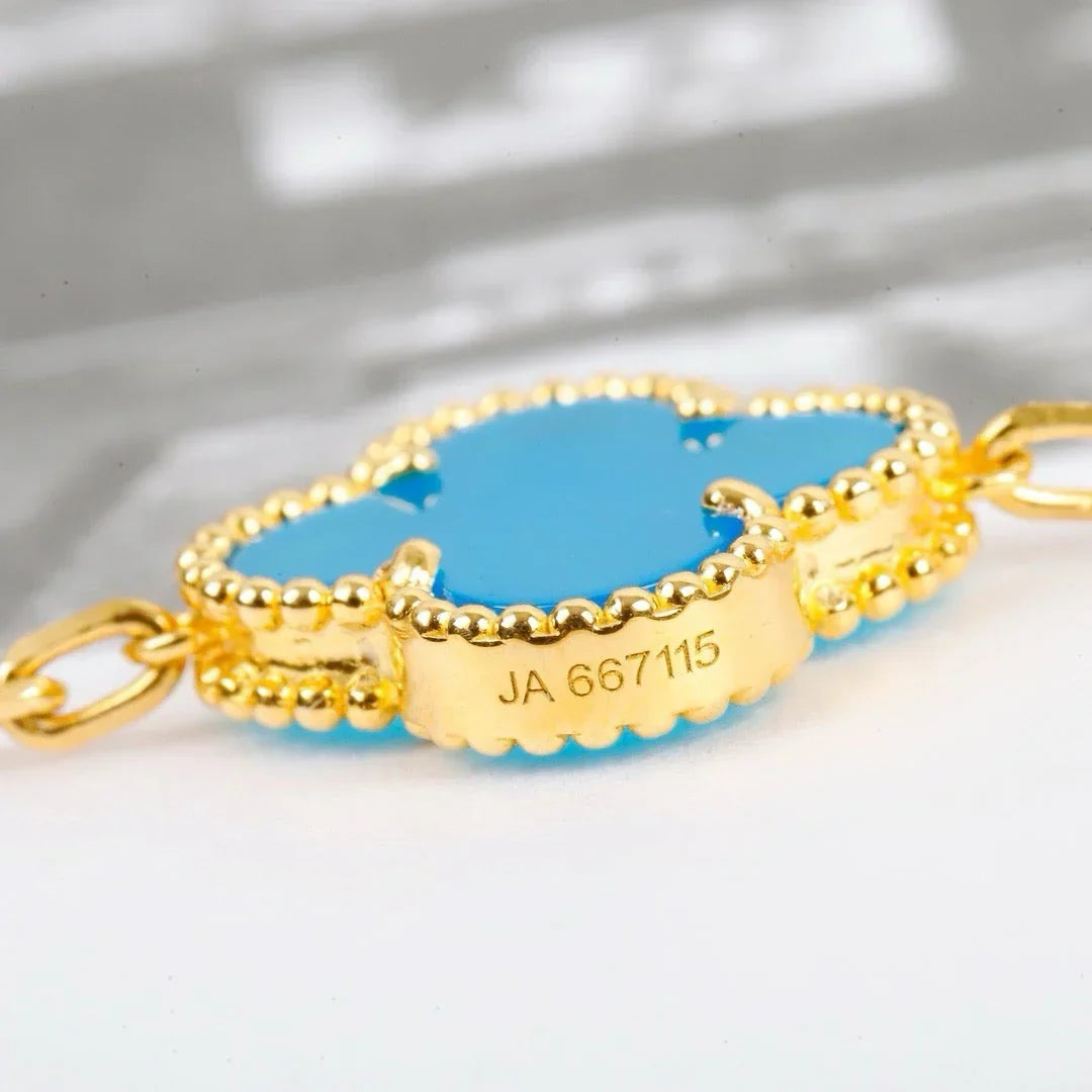 [Loco ]New  CLOVER 5 MOTIF TURQUOISE BRACELET COLLECTION
