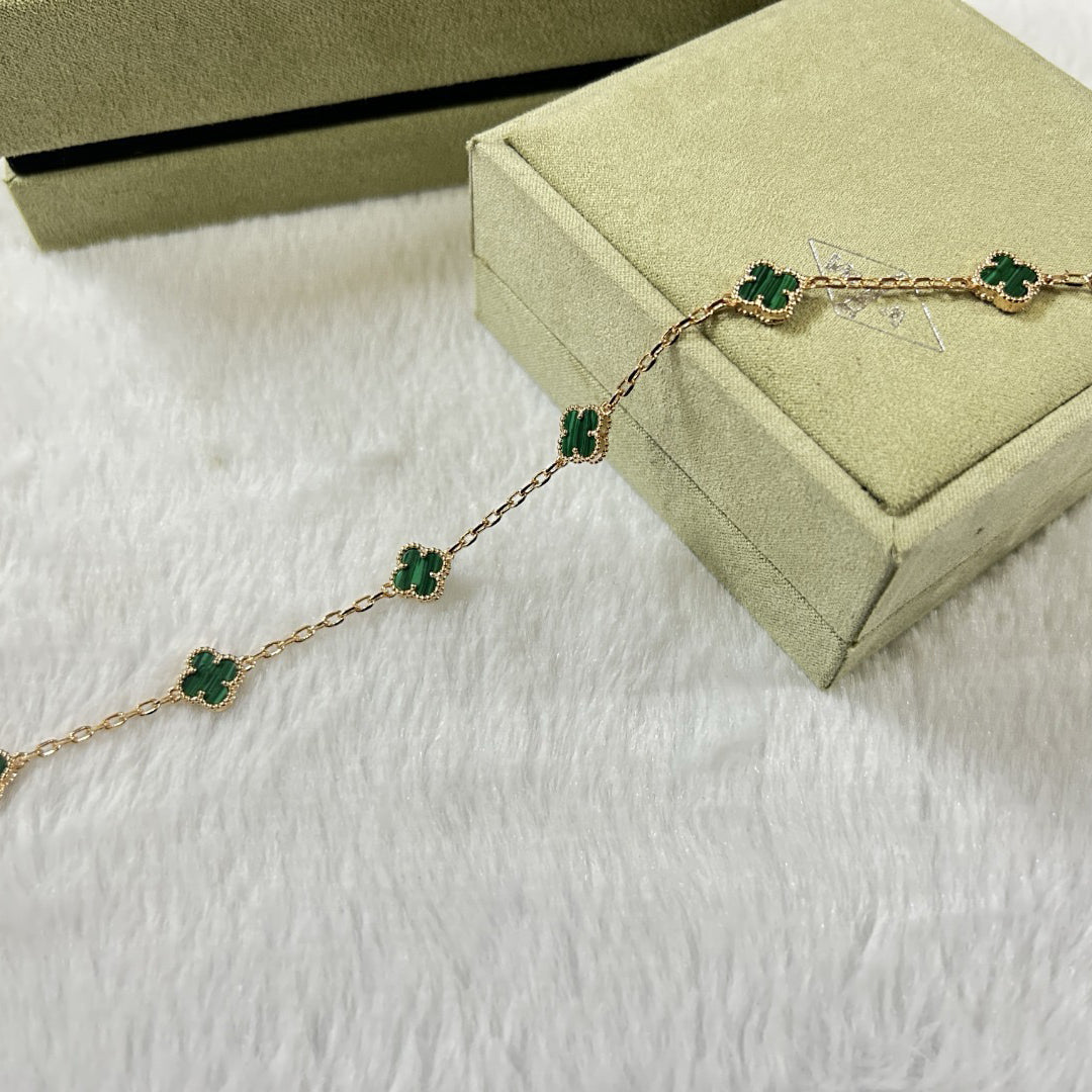 [Loco ]CLOVER 6 MOTIF MALACHITE BRACELET