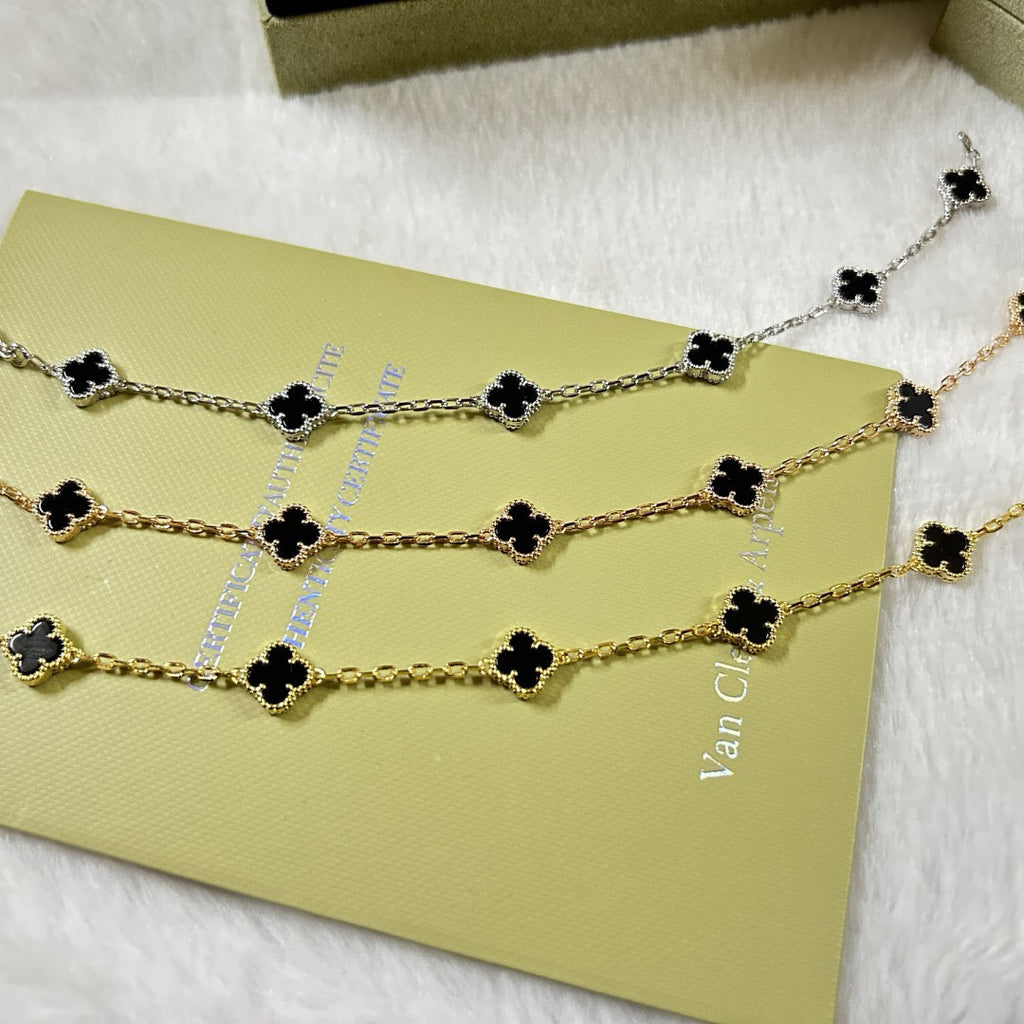 [Loco ]CLOVER 6 MOTIF  ONYXS BRACELET