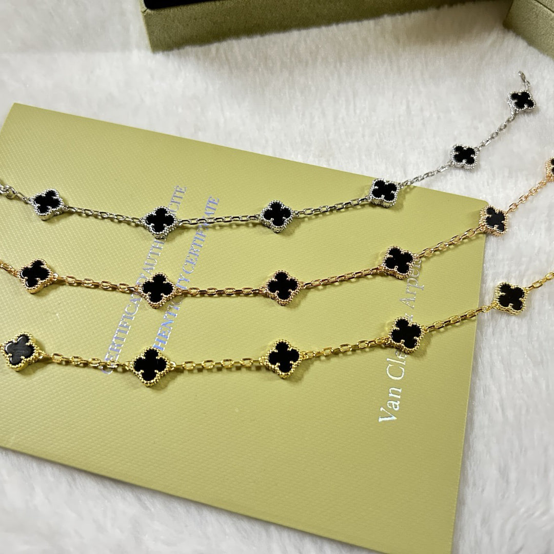 [Loco ]CLOVER 6 MOTIF  ONYXS BRACELET