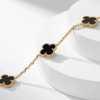 Loco CLOVER 10 MOTIFS ONYX NECKLACE