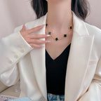 Loco CLOVER 10 MOTIFS ONYX NECKLACE
