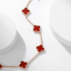 Loco CLOVER 10 MOTIFS CARNELIAN NECKLACE
