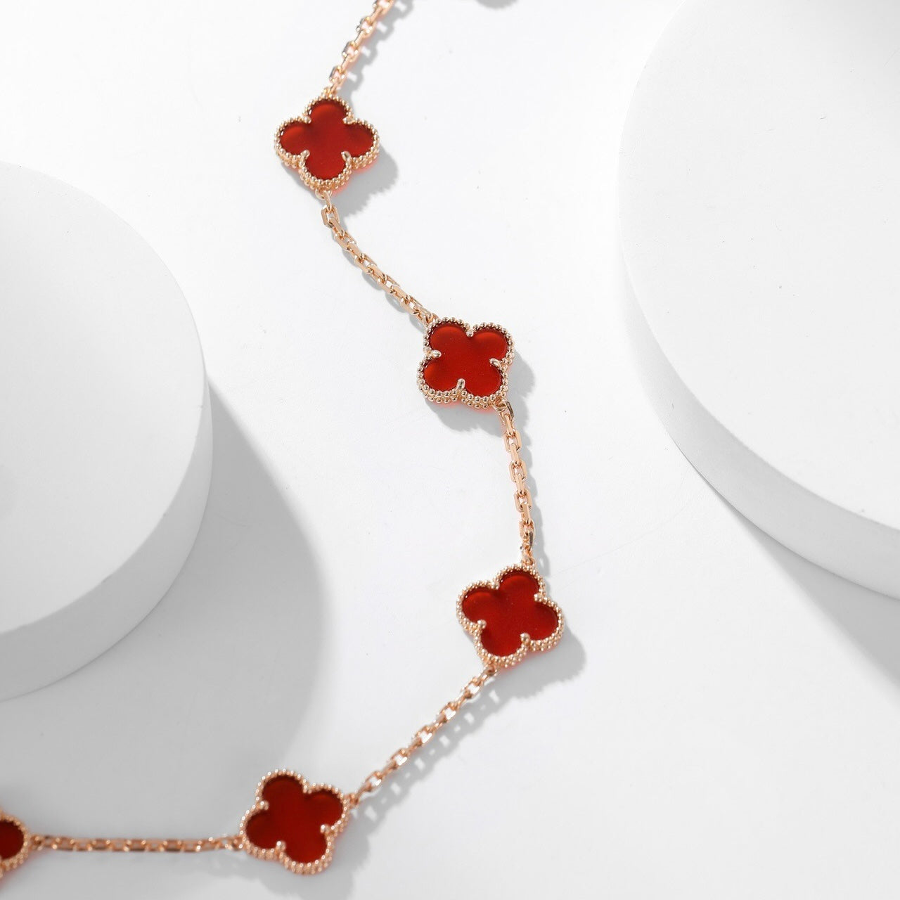 Loco CLOVER 10 MOTIFS CARNELIAN NECKLACE