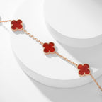 Loco CLOVER 10 MOTIFS CARNELIAN NECKLACE