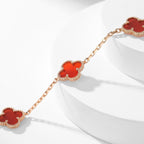 Loco CLOVER 10 MOTIFS CARNELIAN NECKLACE