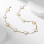 Loco CLOVER 10 MOTIFS WHITE MOTHER OF PEARL NECKLACE
