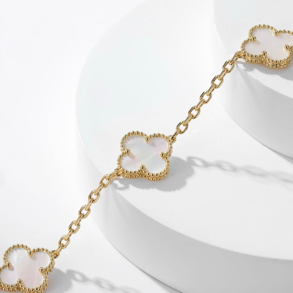 Loco CLOVER 10 MOTIFS WHITE MOTHER OF PEARL NECKLACE