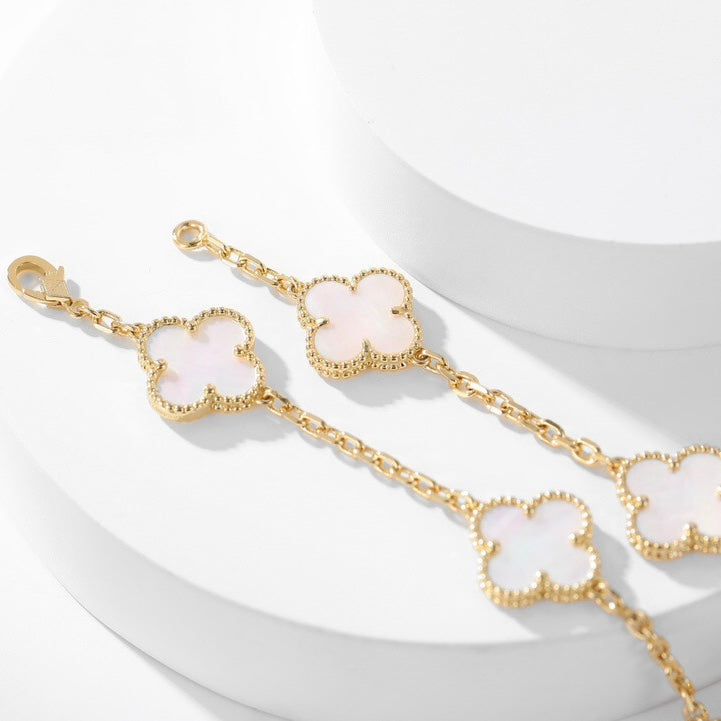 Loco CLOVER 10 MOTIFS WHITE MOTHER OF PEARL NECKLACE
