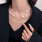 Loco CLOVER 10 MOTIFS WHITE MOTHER OF PEARL NECKLACE