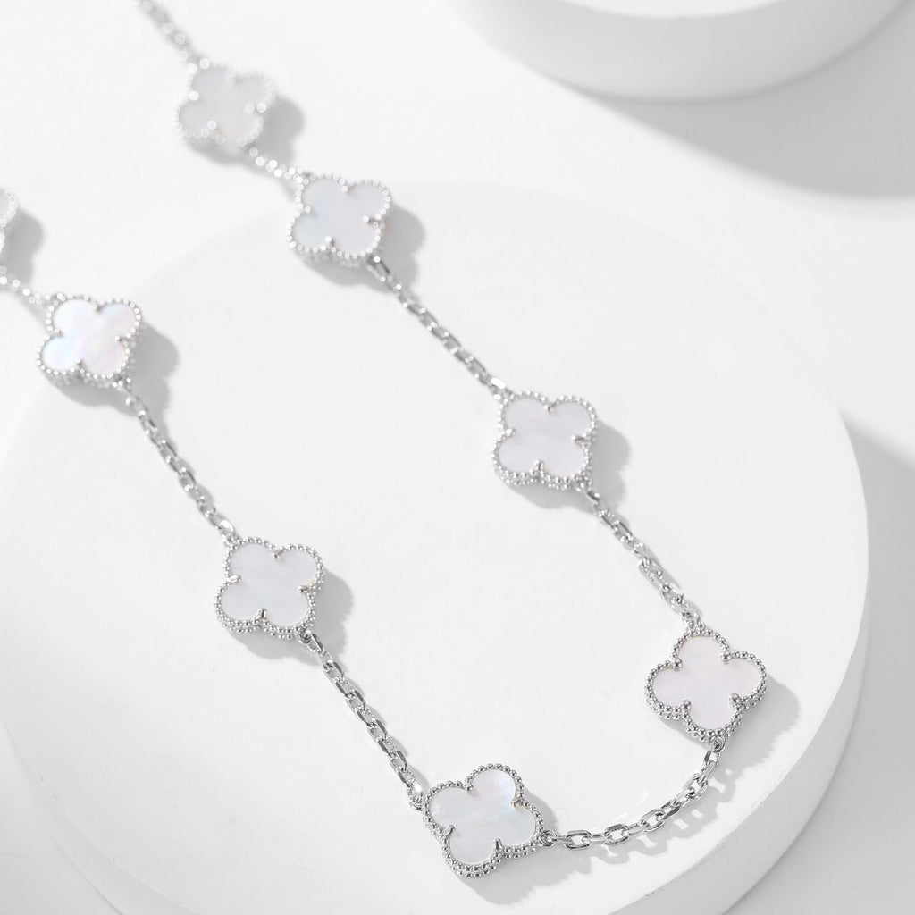 Loco CLOVER 10 MOTIFS WHITE MOTHER OF PEARL NECKLACE