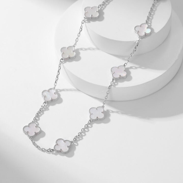 Loco CLOVER 10 MOTIFS WHITE MOTHER OF PEARL NECKLACE