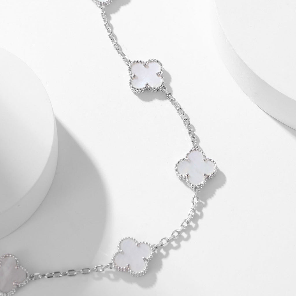 Loco CLOVER 10 MOTIFS WHITE MOTHER OF PEARL NECKLACE