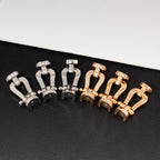 Loco FORCE LARGE HORSESHOE HALF DIAMOND BRACELET ROSE GOLD