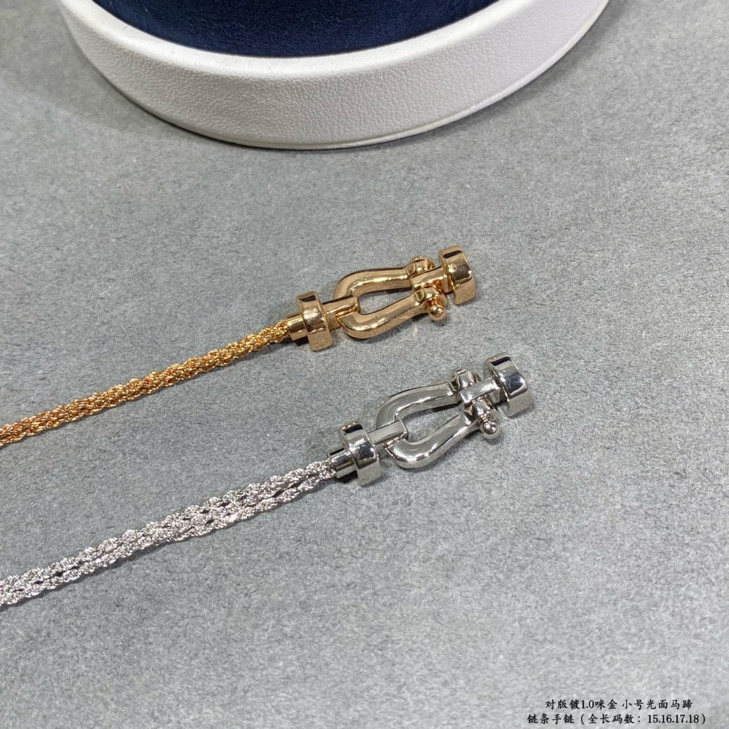 Loco FORCE SMALL HORSESHOE  DIAMOND CHAIN ROPE BRACELET