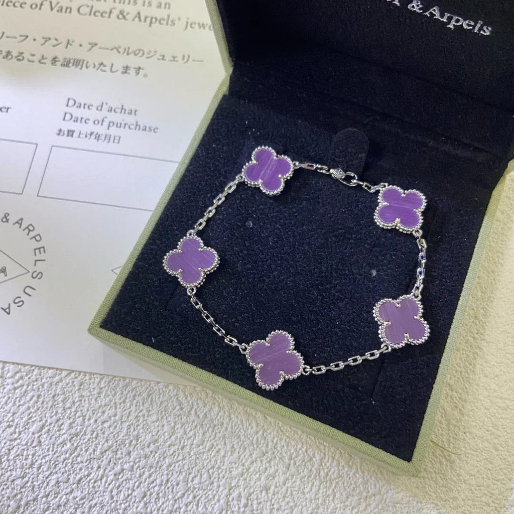 [Loco ]New  CLOVER 5 MOTIF VIOLET BRACELET COLLECTION