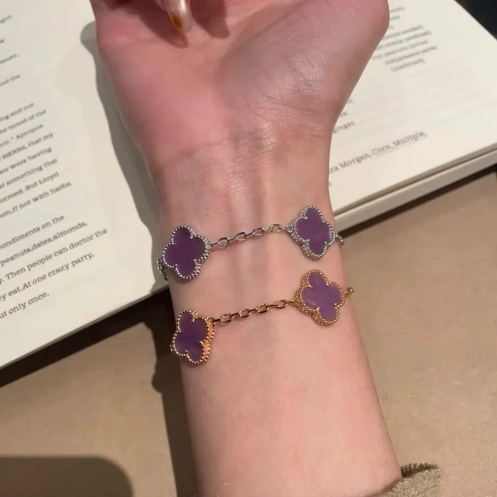 [Loco ]New  CLOVER 5 MOTIF VIOLET BRACELET COLLECTION