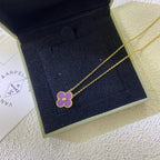 Loco CLOVER 15MM DIAMOND  PURPLE VIOLET NECKLACE