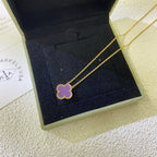 Loco CLOVER 15MM  PURPLE VIOLET NECKLACE