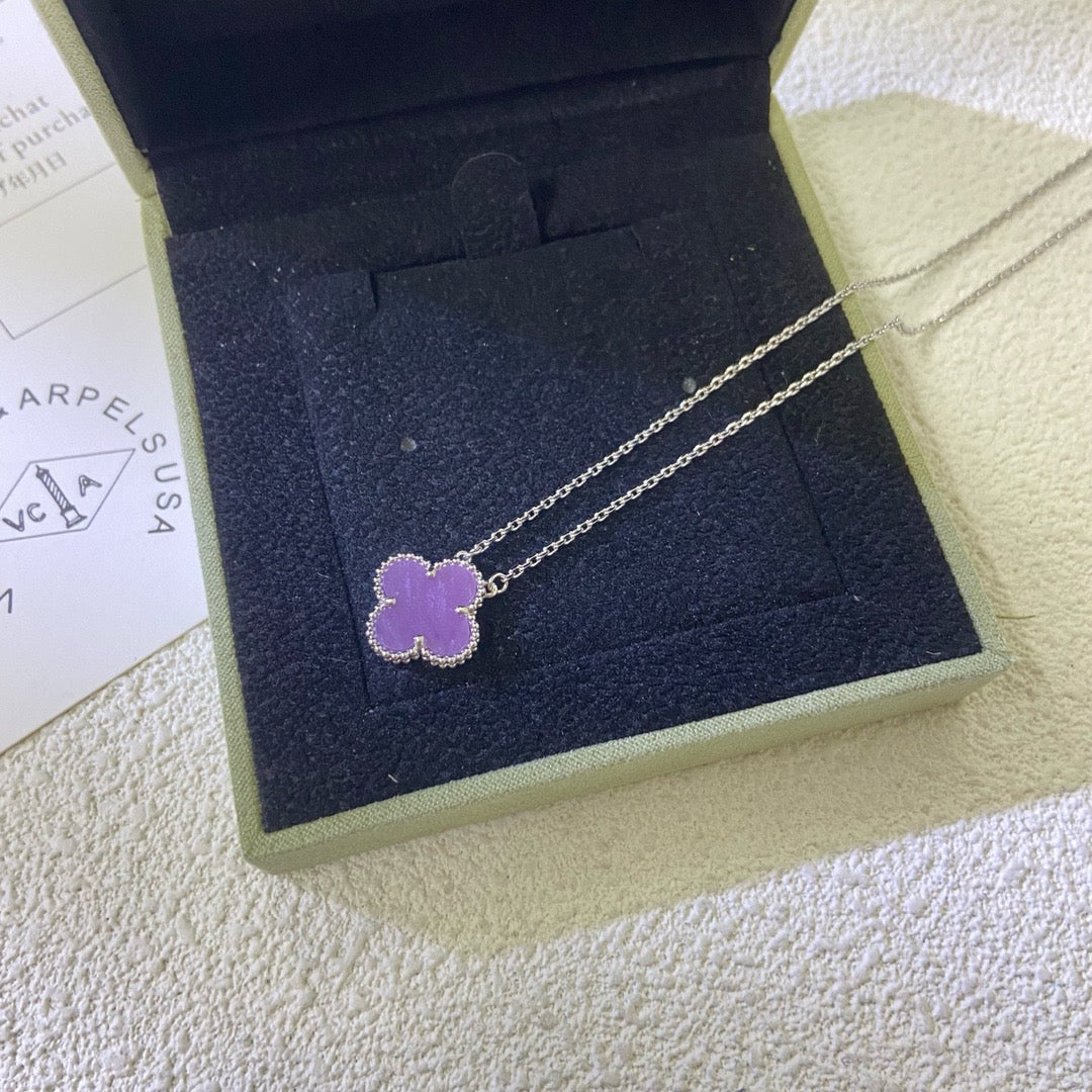 Loco CLOVER 15MM  PURPLE VIOLET NECKLACE