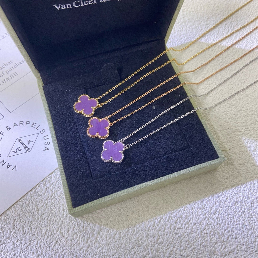 Loco CLOVER 15MM  PURPLE VIOLET NECKLACE
