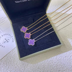 Loco CLOVER 15MM  PURPLE VIOLET NECKLACE