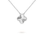 Loco CLOVER 15MM LASER NECKLACE SILVER