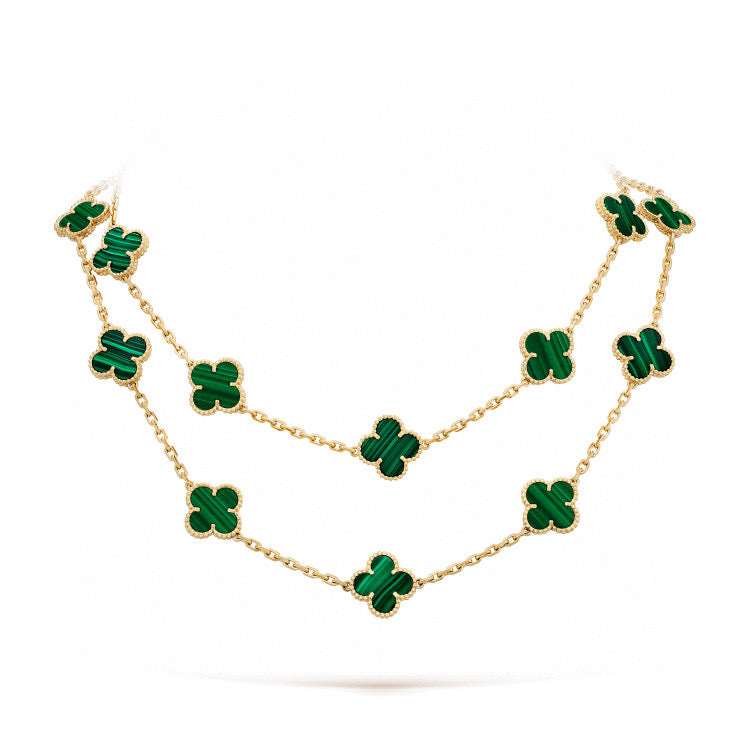 Loco CLOVER 20 MOTIFS MALACHITE GOLD