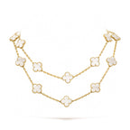 Loco CLOVER 20 MOTIFS WHITE MOP NECKLACE