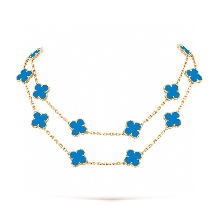 Loco CLOVER 20 MOTIFS TURQUOISE GOLD