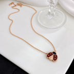 Loco LUCKY  CARNELIANS LADYBUG NECKLACE