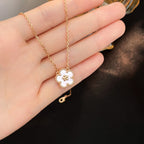 Loco LUCKY  WHITE MOP  PLUM BLOSSOM NECKLACE