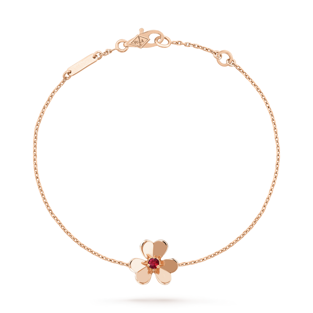 Loco FRIVOLE GOLD FLOWER PINK MALACHITE BRACELET