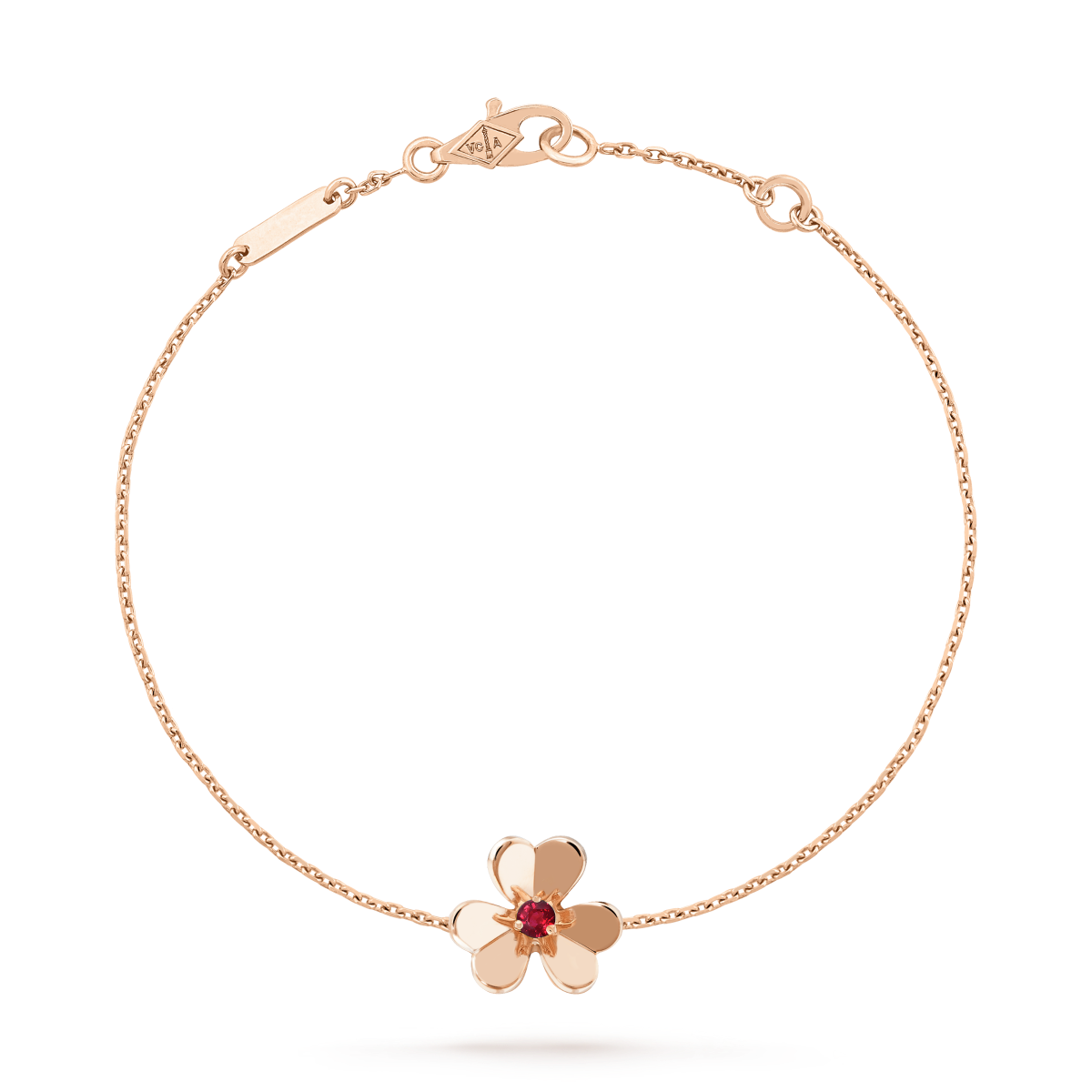 Loco FRIVOLE GOLD FLOWER PINK MALACHITE BRACELET