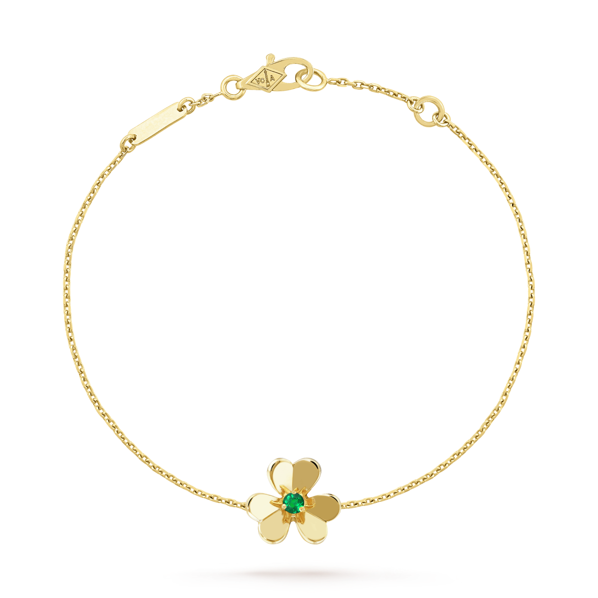 Loco FRIVOLE GOLD FLOWER PINK MALACHITE BRACELET
