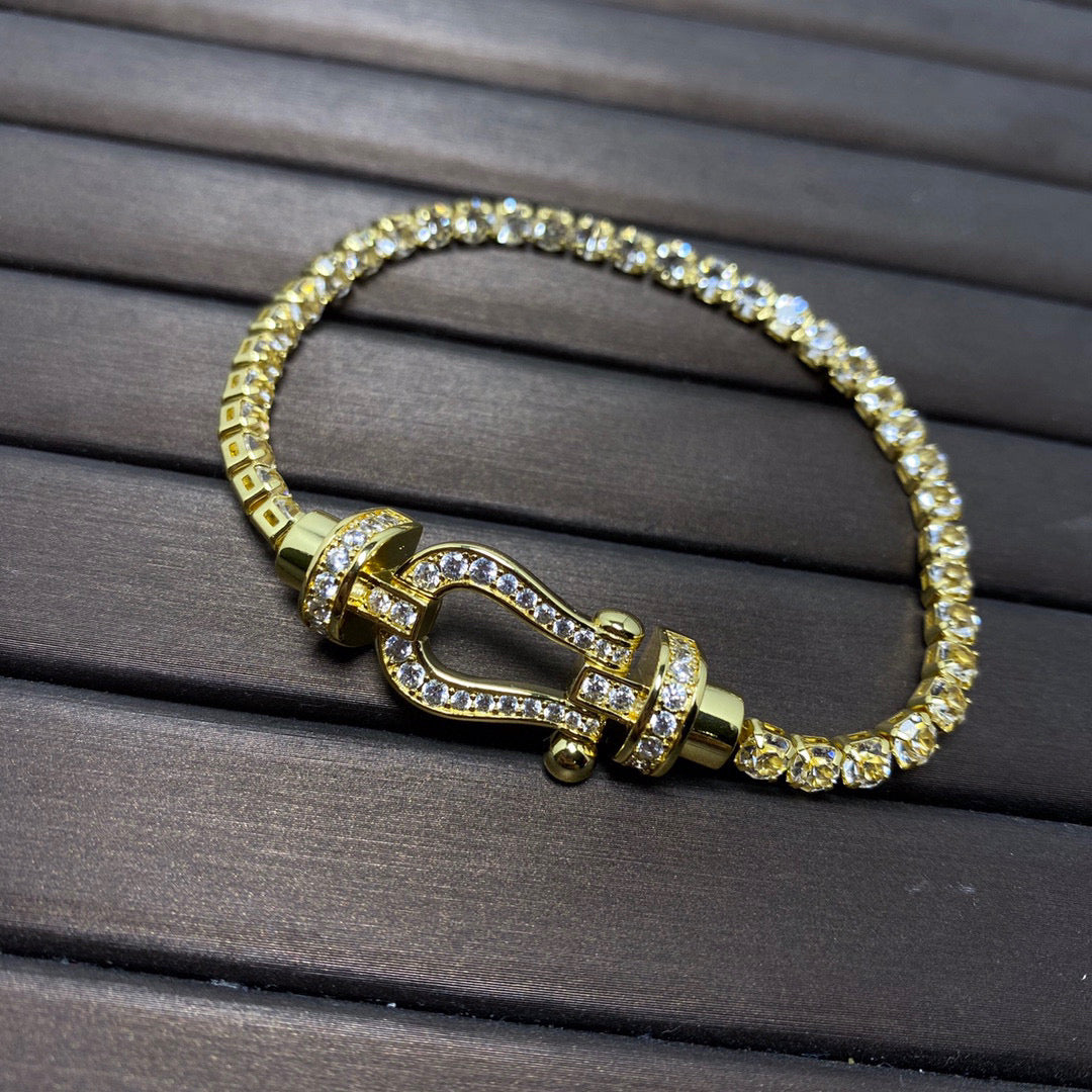 Loco FORCE  LARGE HORSESHOE FULL DIAMOND TENNIS BRACELET