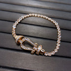 Loco FORCE  LARGE HORSESHOE FULL DIAMOND TENNIS BRACELET