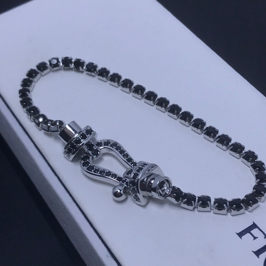 Loco FORCE  LARGE HORSESHOE FULL DIAMOND TENNIS BRACELET