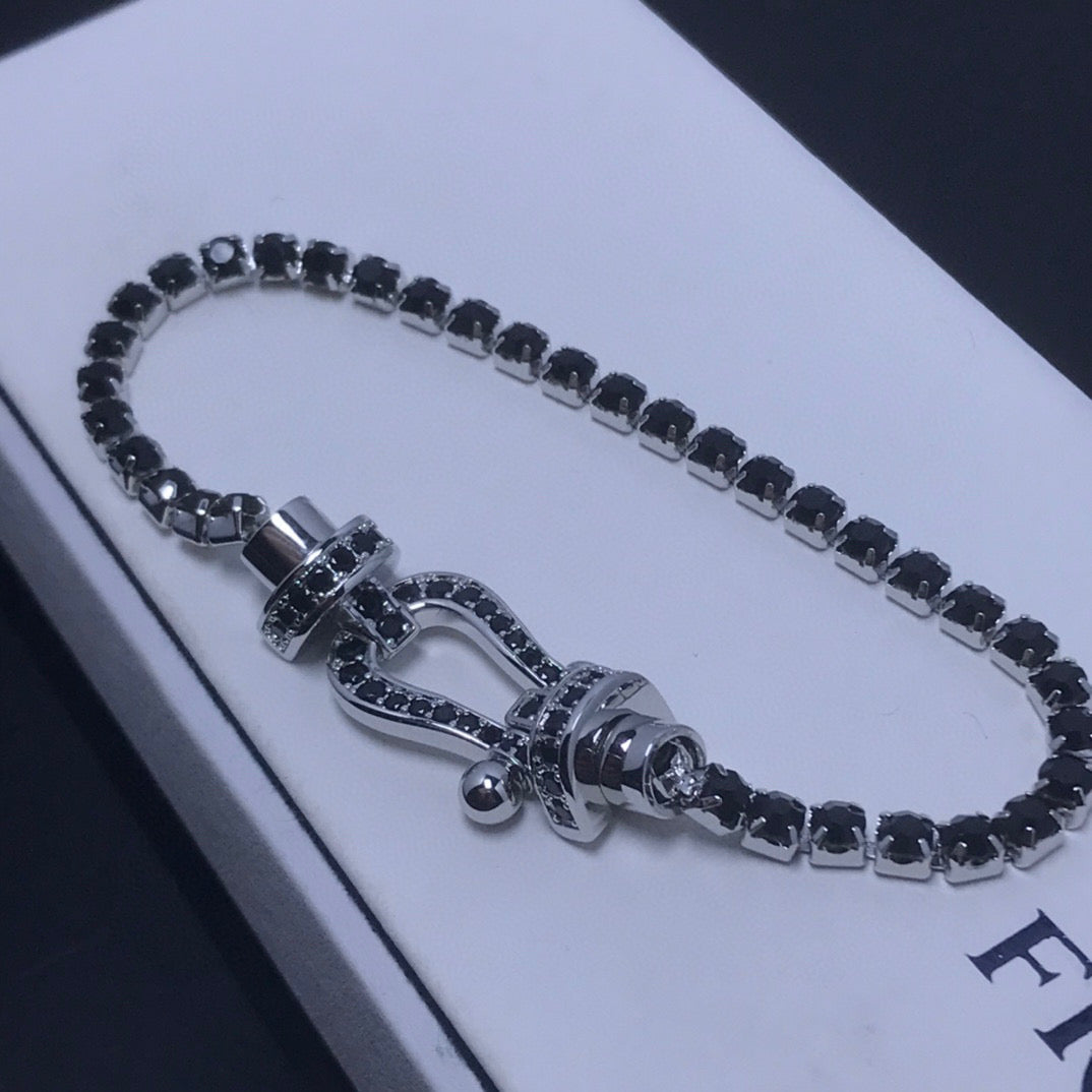 Loco FORCE  LARGE HORSESHOE FULL DIAMOND TENNIS BRACELET