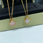 Loco CLOVER 15MM PINK MOTHER-OF-PEARL SINGLE FLOWER NECKLACE