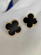 [Loco ] CLOVER 20MM BLACK MOP EARRINGS