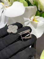[Loco ] CLOVER 20MM MOTIFS DIAMOND STUD EARRINGS SILVER